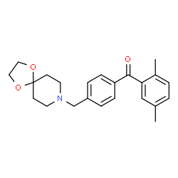 ChemSpider 2D Image | (2,5-Dimethylphenyl)[4-(1,4-dioxa-8-azaspiro[4.5]dec-8-ylmethyl)phenyl]methanone | C23H27NO3