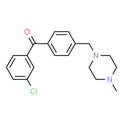 ChemSpider 2D Image | (3-Chlorophenyl){4-[(4-methyl-1-piperazinyl)methyl]phenyl}methanone | C19H21ClN2O