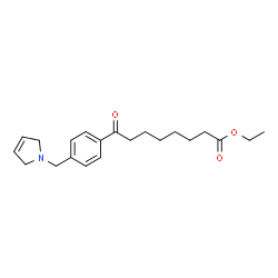 ChemSpider 2D Image | Ethyl 8-[4-(2,5-dihydro-1H-pyrrol-1-ylmethyl)phenyl]-8-oxooctanoate | C21H29NO3