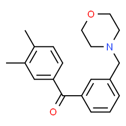 ChemSpider 2D Image | 4-{[3-(3,4-dimethylbenzoyl)phenyl]methyl}morpholine | C20H23NO2