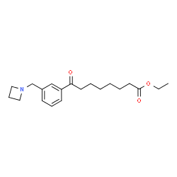 ChemSpider 2D Image | Ethyl 8-[3-(1-azetidinylmethyl)phenyl]-8-oxooctanoate | C20H29NO3