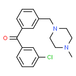 ChemSpider 2D Image | (3-Chlorophenyl)[3-[(4-methyl-1-piperazinyl)methyl]phenyl]methanone | C19H21ClN2O