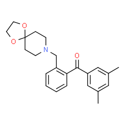 ChemSpider 2D Image | (3,5-Dimethylphenyl)[2-(1,4-dioxa-8-azaspiro[4.5]dec-8-ylmethyl)phenyl]methanone | C23H27NO3