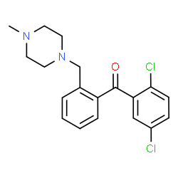 ChemSpider 2D Image | (2,5-Dichlorophenyl){2-[(4-methyl-1-piperazinyl)methyl]phenyl}methanone | C19H20Cl2N2O