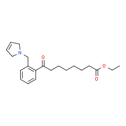 ChemSpider 2D Image | Ethyl 8-[2-(2,5-dihydro-1H-pyrrol-1-ylmethyl)phenyl]-8-oxooctanoate | C21H29NO3