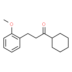 ChemSpider 2D Image | 1-Cyclohexyl-3-(2-methoxyphenyl)-1-propanone | C16H22O2