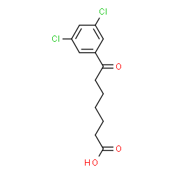 ChemSpider 2D Image | 7-(3,5-Dichlorophenyl)-7-oxoheptanoic acid | C13H14Cl2O3