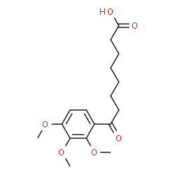 ChemSpider 2D Image | 8-Oxo-8-(2,3,4-trimethoxyphenyl)octanoic acid | C17H24O6