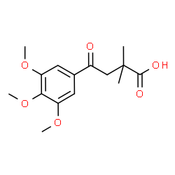 ChemSpider 2D Image | 2,2-Dimethyl-4-oxo-4-(3,4,5-trimethoxyphenyl)butanoic acid | C15H20O6