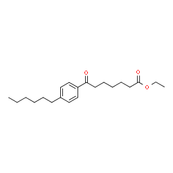 ChemSpider 2D Image | Ethyl 7-(4-hexylphenyl)-7-oxoheptanoate | C21H32O3