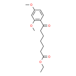 ChemSpider 2D Image | Ethyl 7-(2,4-dimethoxyphenyl)-7-oxoheptanoate | C17H24O5