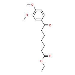 ChemSpider 2D Image | Ethyl 7-(3,4-dimethoxyphenyl)-7-oxoheptanoate | C17H24O5
