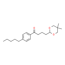 ChemSpider 2D Image | 4-(5,5-dimethyl-1,3-dioxan-2-yl)-4'-pentylbutyrophenone | C21H32O3
