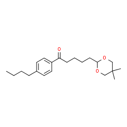 ChemSpider 2D Image | 1-(4-Butylphenyl)-5-(5,5-dimethyl-1,3-dioxan-2-yl)-1-pentanone | C21H32O3
