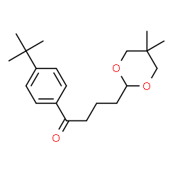 ChemSpider 2D Image | 4-(5,5-Dimethyl-1,3-dioxan-2-yl)-1-[4-(1,1-dimethylethyl)phenyl]-1-butanone | C20H30O3