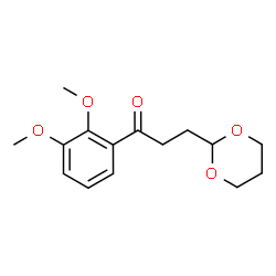 ChemSpider 2D Image | 1-(2,3-Dimethoxyphenyl)-3-(1,3-dioxan-2-yl)-1-propanone | C15H20O5