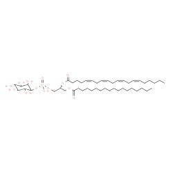 ChemSpider 2D Image | (2R)-1-({Hydroxy[(2,3,4,5,6-pentahydroxycyclohexyl)oxy]phosphoryl}oxy)-3-(stearoyloxy)-2-propanyl (5Z,8Z,11Z,14Z)-5,8,11,14-icosatetraenoate | C47H83O13P