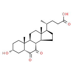 ChemSpider 2D Image | (3alpha,5beta)-3-Hydroxy-6,7-dioxocholan-24-oic acid | C24H36O5