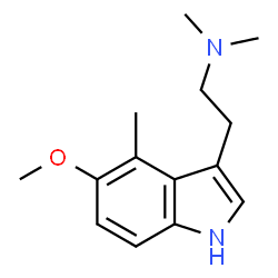 ChemSpider 2D Image | 2-(5-Methoxy-4-methyl-1H-indol-3-yl)-N,N-dimethylethanamine | C14H20N2O