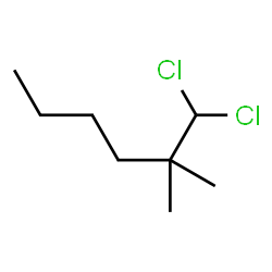 ChemSpider 2D Image | 1,1-Dichloro-2,2-dimethylhexane | C8H16Cl2
