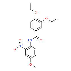 ChemSpider 2D Image | 3,4-Diethoxy-N-(4-methoxy-2-nitrophenyl)benzamide | C18H20N2O6
