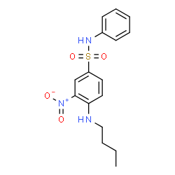 ChemSpider 2D Image | 4-Butylamino-3-nitro-N-phenyl-benzenesulfonamide | C16H19N3O4S