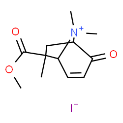 ChemSpider 2D Image | 7-(Methoxycarbonyl)-7,8,8-trimethyl-4-oxo-8-azoniabicyclo[3.2.1]oct-2-ene iodide | C12H18INO3