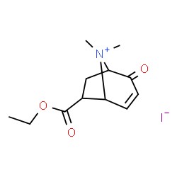 ChemSpider 2D Image | 7-(Ethoxycarbonyl)-8,8-dimethyl-4-oxo-8-azoniabicyclo[3.2.1]oct-2-ene iodide | C12H18INO3