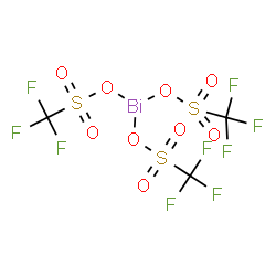 ChemSpider 2D Image | 1,1,1,7,7,7-Hexafluoro-4-{[(trifluoromethyl)sulfonyl]oxy}-3,5-dioxa-2lambda~6~,6-dithia-4-bismaheptane 2,2,6,6-tetraoxide | C3BiF9O9S3