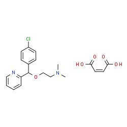 ChemSpider 2D Image | 2-[(4-Chlorophenyl)(2-pyridinyl)methoxy]-N,N-dimethylethanamine (2Z)-2-butenedioate (1:1) | C20H23ClN2O5
