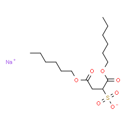 ChemSpider 2D Image | Sodium 1,4-bis(hexyloxy)-1,4-dioxo-2-butanesulfonate | C16H29NaO7S