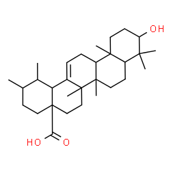 ChemSpider 2D Image | 3-Hydroxyurs-12-en-28-oic acid | C30H48O3