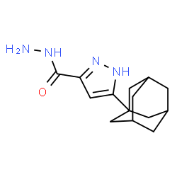 ChemSpider 2D Image | 5-(Adamantan-1-yl)-1H-pyrazole-3-carbohydrazide | C14H20N4O