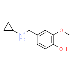 ChemSpider 2D Image | N-(4-Hydroxy-3-methoxybenzyl)cyclopropanaminium | C11H16NO2