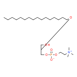 ChemSpider 2D Image | 2-(Hexadecyloxy)-3-hydroxypropyl 2-(trimethylammonio)ethyl phosphate | C24H52NO6P