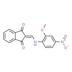 ChemSpider 2D Image | 2-{[(2-Methoxy-4-nitrophenyl)amino]methylene}-1H-indene-1,3(2H)-dione | C17H12N2O5