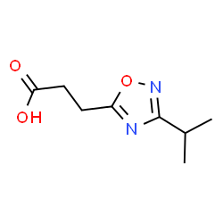 ChemSpider 2D Image | 3-(3-Isopropyl-1,2,4-oxadiazol-5-yl)propanoic acid | C8H12N2O3