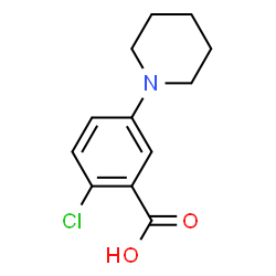 ChemSpider 2D Image | 2-Chloro-5-(1-piperidinyl)benzoic acid | C12H14ClNO2