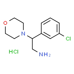 ChemSpider 2D Image | 2-(3-chlorophenyl)-2-morpholinoethanamine hydrochloride | C12H18Cl2N2O