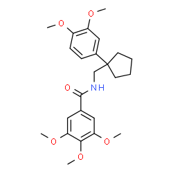 ChemSpider 2D Image | N-{[1-(3,4-Dimethoxyphenyl)cyclopentyl]methyl}-3,4,5-trimethoxybenzamide | C24H31NO6