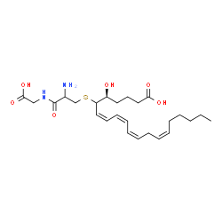 ChemSpider 2D Image | S-[(4S,6Z,8Z,10Z,13Z)-1-Carboxy-4-hydroxy-6,8,10,13-nonadecatetraen-5-yl]cysteinylglycine | C25H40N2O6S