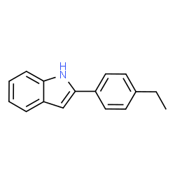 ChemSpider 2D Image | 2-(4-Ethylphenyl)-1H-indole | C16H15N