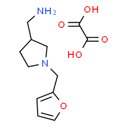 ChemSpider 2D Image | 1-[1-(2-Furylmethyl)-3-pyrrolidinyl]methanamine ethanedioate (1:1) | C12H18N2O5