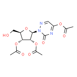 ChemSpider 2D Image | 5-Acetoxy-2-(2,3-di-O-acetyl-beta-D-ribofuranosyl)-1,2,4-triazin-3(2H)-one | C14H17N3O9