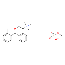 ChemSpider 2D Image | N,N,N-Trimethyl-2-[(2-methylphenyl)(phenyl)methoxy]ethanaminium methyl sulfate | C20H29NO5S