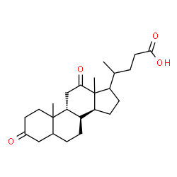 ChemSpider 2D Image | (10xi,13xi,17xi,20xi)-3,12-Dioxocholan-24-oic acid | C24H36O4