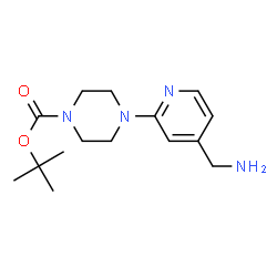 ChemSpider 2D Image | 2-Methyl-2-propanyl 4-[4-(aminomethyl)-2-pyridinyl]-1-piperazinecarboxylate | C15H24N4O2