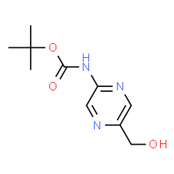 ChemSpider 2D Image | tert-Butyl (5-(hydroxymethyl)pyrazin-2-yl)carbamate | C10H15N3O3