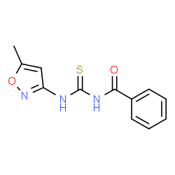 ChemSpider 2D Image | N-[(5-Methyl-1,2-oxazol-3-yl)carbamothioyl]benzamide | C12H11N3O2S