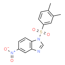 ChemSpider 2D Image | 1-(3,4-dimethylbenzenesulfonyl)-5-nitro-1,3-benzodiazole | C15H13N3O4S